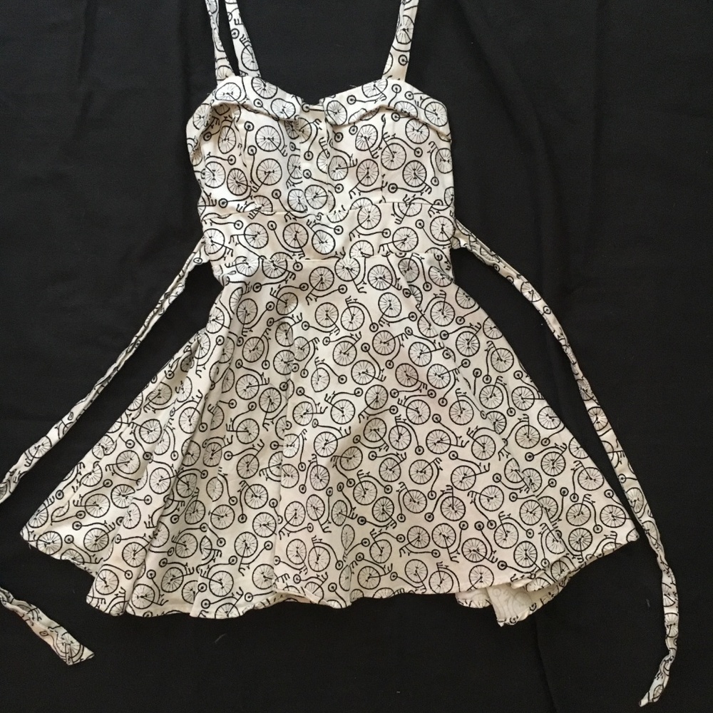 Ixia Vintage Bicycle Fold Over Dress, Size Small